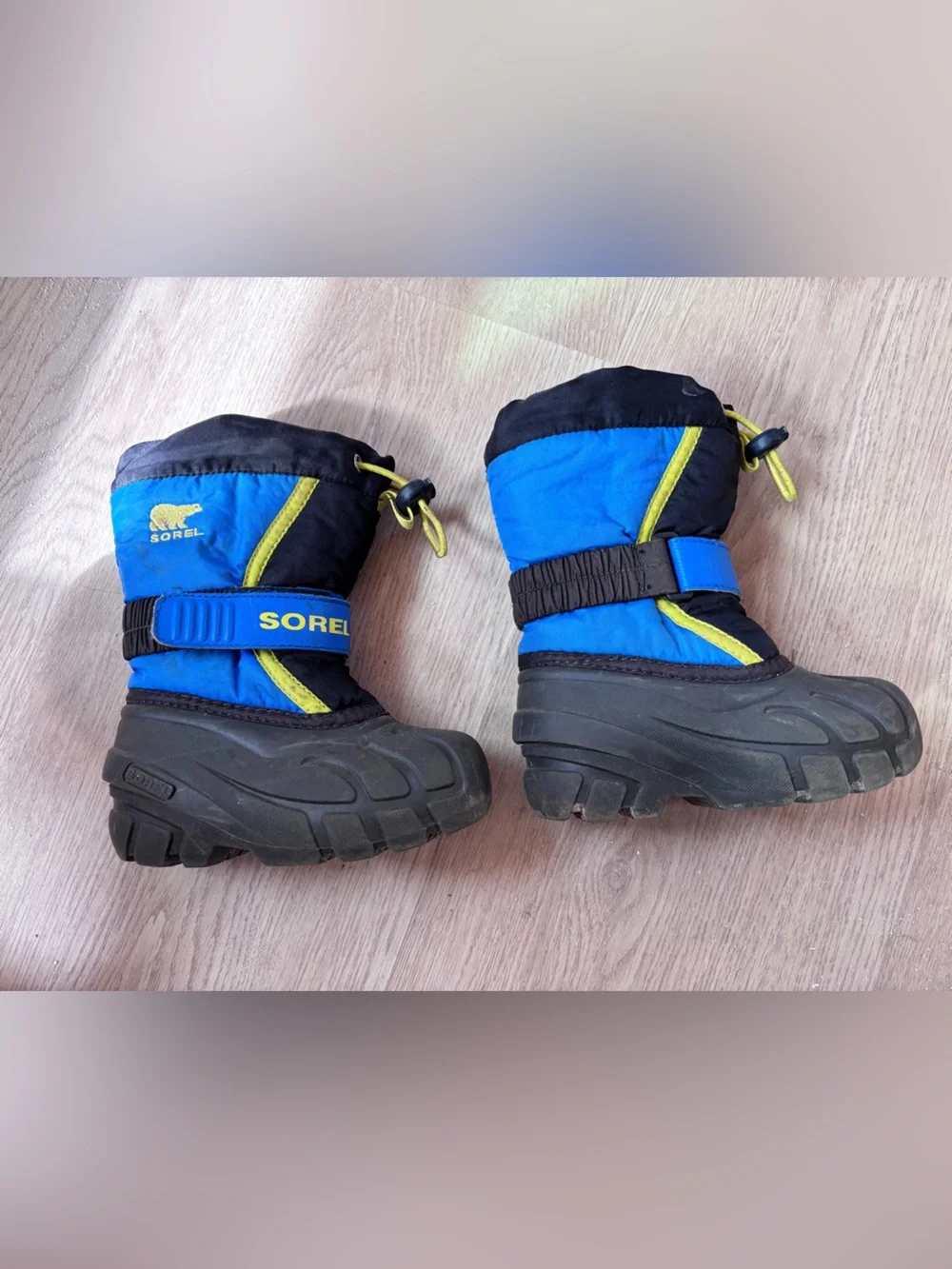 Sorel Kids Blue and Black insulated Winter Boots. Toddler Sz 7